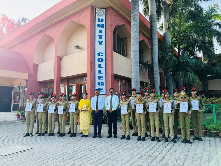 NCC CADETS FROM UNITY COLLEGE ACE WITH GOLD AND ‘A’ CERTIFICATES
